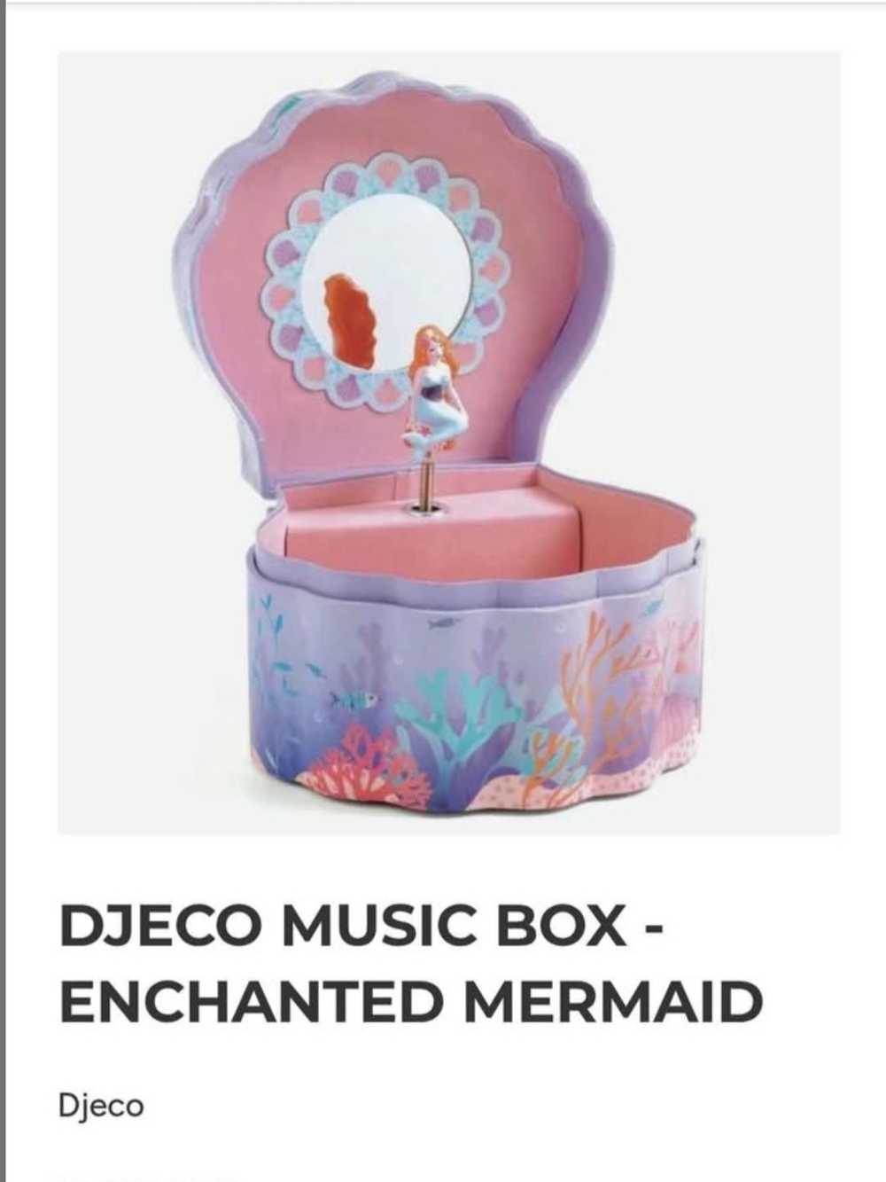 Enchanted Mermaid Music Box - Pink & Purple